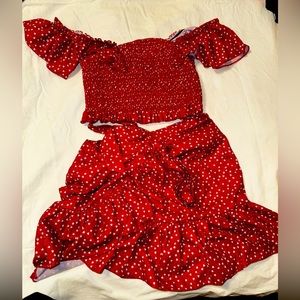 Skirt top set